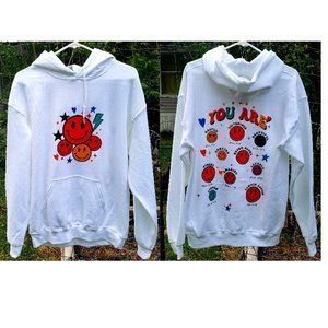 Retro You Are Scripture Smiley Face Hoodie